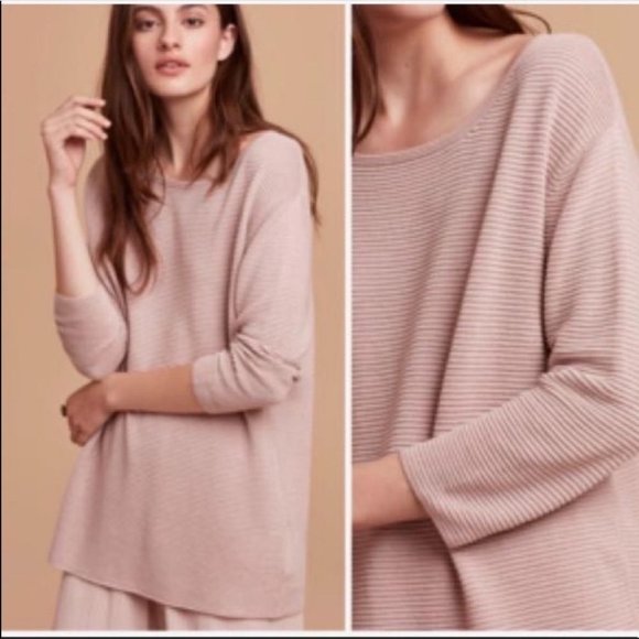 Aritzia Wilfred Black Blanchard Sweater Ribbed Knit Silk Cotton Cashmere Blend - Picture 5 of 15